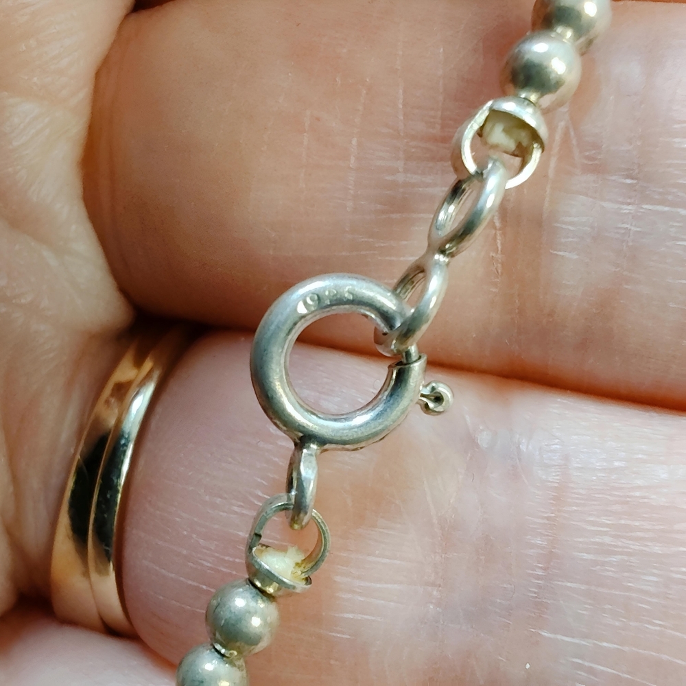 Vintage Southwestern Sterling Silver Long Strand Pearl Seed Liquid Bead Necklace - Picture 9 of 13